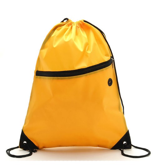 Drawstring Bag With Zipper Pocket
