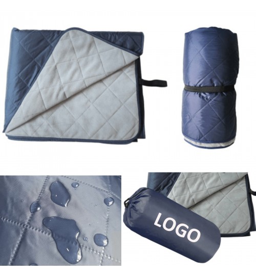 Warm Fleece Waterproof Camping Blanket